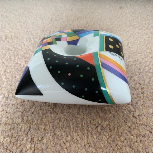 Brigitte Doege Rosenthal Studio Hand Painted Porcelain Candlestick Candle Holder - Picture 10 of 15